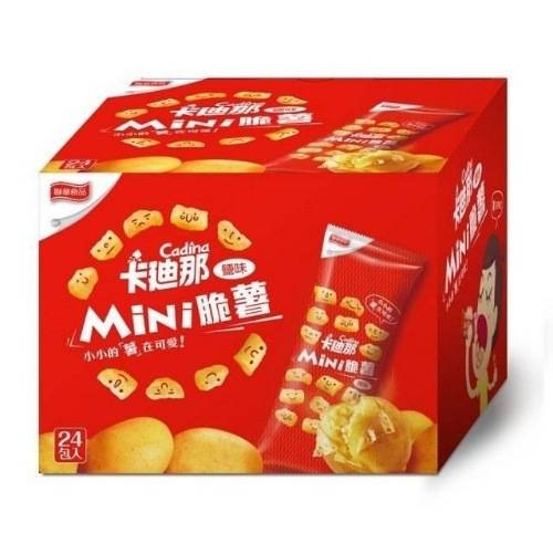 網購熱銷卡迪那 MiNi脆薯-鹽味(紅色包裝) (30gX24包入)/盒