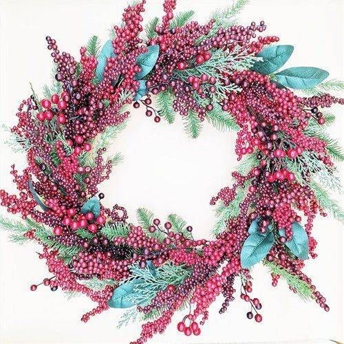 紅莓漿果聖誕花環 Christmas Wreath with Red Berry